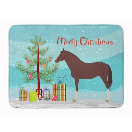 Carolines Treasures English Thoroughbred Horse Christmas Machine Washable Memory Foam Mat BB9280RUG